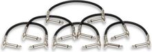 Hosa IRG-600.5, Gitaar patch kabels, Low-profile met haakse jack pluggen, 6 in / 15 cm, set van 6 stuks