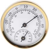 Merkloos / Sans marque Detailkampioen Analoge Binnen- en Buitenlucht- en Vochtigheidsmeter 58mm