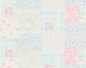 A.S. Création Patchwork Bloemen Behang Landelijk Blauw Roze Wit Groen Vliesbehang
