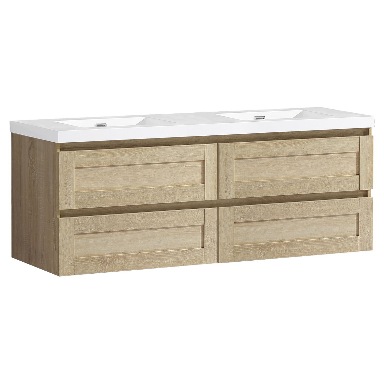 Differnz Reno Badkamermeubel - 119.5x45.5x55 cm - Eiken - FSC