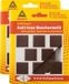 Deltafix feutre anti-rayures - 16x - marron - 25 x 25 mm - carré - auto-adhésif - feutre de protection pour meubles