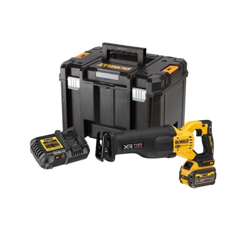 DeWalt DCS386T1-QW 18V Li-ion FlexVolt Accu Reciprozaag set (1x 6.0Ah) in TSTAK koffer