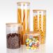 4 pots de conservation, bocaux de conservation de 6 litres, avec couvercle, bambou, 4 tailles différentes, joint d'étanchéité en silicone