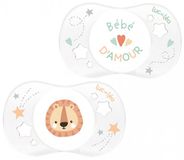 Luc et Léa Essentiel Geboorte 2 Sucettes anatomiques Bouclier confort + 0-2 mois