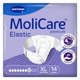 MoliCare Premium elastische uniseks wegwerpslip: discreet gebruik voor vrouwen en vrouwen met incontinentie; 8 druppels, maat XL, 14 stuks