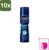 Nivea Men Dry Fresh Déodorant Spray - 150 ml - 10 Pièces