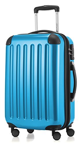 Hauptstadtkoffer - Alex - 4 dubbele wielen handbagage hardshell uitbreidbare koffer 55 cm trolley, TSA, blauw