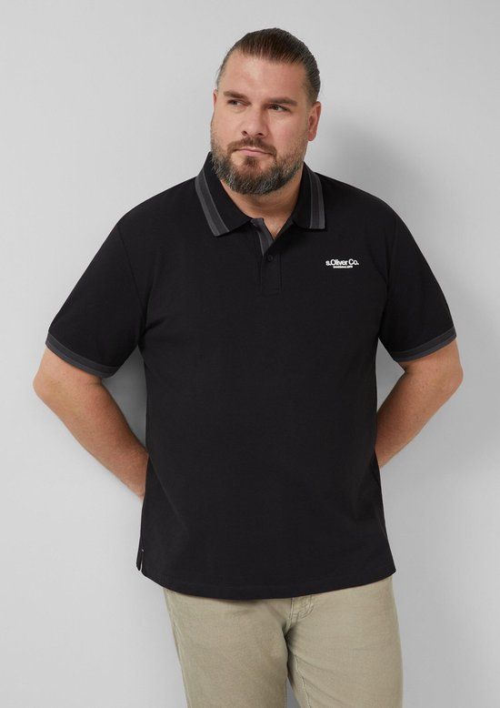 s.Oliver Polo-Shirt Zwart 4XL