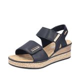 Rieker Plateau Sandalen Dames Zwart Maat 40