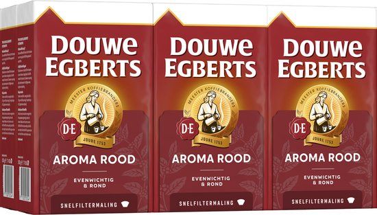 Douwe Egberts Aroma Rood Filterkoffie - 6 x 500g