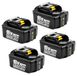 Lot de 4 batteries 18 V, 5,0 Ah, lithium-ion, avec indicateur LED