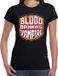 Bellatio Decorations Shoppartners Bv Halloween blood drinking vampire / bloed drinkende vampier verkleed t-shirt zwart voor dames - horror shirt / kleding / kostuum XXL