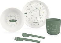Miniland Baby ML Baby: EETSET KIKKER, 5-delig, in bioplastiek, ecofriendly collectie, vaatwasmachinebestendig, 6m+