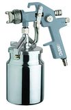 ABAC Verfpistool G-551A, perslucht verfspuitapparaat, spuitpistool/spuitpistool met 1 L zuigbeker, Ø 1,5 mm spuitmond, ronde of vlakke straal, max. druk 4 bar