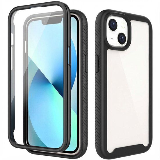 iMoshion 360° Full Protective Case - Black - Compatible with Apple iPhone 14
