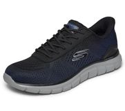 Skechers Heren Track Revno Slip Ins Sneakers Navy Black