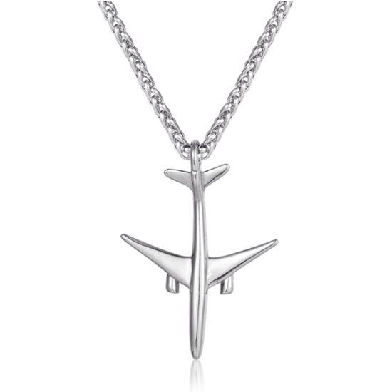 LGT JWLS LGT Jewels heren ketting Edelstaal Vliegtuig