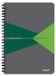 Leitz Office Collegeblok - A5 geruit notitieboek, spiraalbinding, 360 graden opening, 90 pagina's, hardcover, groen/grijs