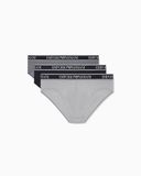 Armani Herenslips 3-pack met logoband grijs - zwart