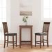 Maison Exclusive - Tabourets de bar avec coussins, 2 pièces, marron, bois massif, bois de caoutchouc