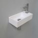 INK Panda Ink Fonteinset Versus Rechthoek Rechts 36x18x9cm Polystone Glans Wit Toiletkraan Sifon Plug Glans Chroom