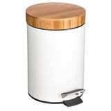 Well Home Natureo Prullenbak van metaal, 3 liter, ideaal voor badkamer of bureau