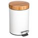 Well Home Natureo Prullenbak van metaal, 3 liter, ideaal voor badkamer of bureau