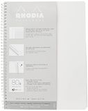 RHODIA 193001C - Spiraalschrift Notebook Wit - A4+ 22,5 x 29,7 cm - Kleine Ruitjes - 160 Afscheurbare pagina's
