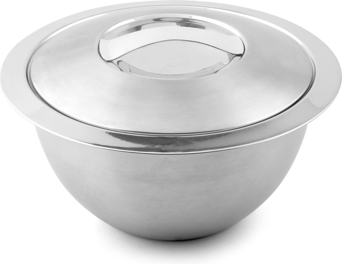 Weis Thermo schaal - Met deksel - Ø 20 cm - Zilver