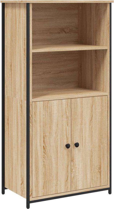 vidaXL Hoge kast 62x36x121,5 cm bewerkt hout sonoma eiken