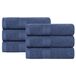 Superior Eco-vriendelijke handdoekenset, katoen, marineblauw, 40,6 x 76,2 cm, 6-delig