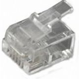 MH Connectors Fiche modulaire mâle RJ11 MH Connectors MHRJ126P4CR 6510-0104-03 RJ11 mâle, droit Pôle: 6P4C transparent 1 pc(s)