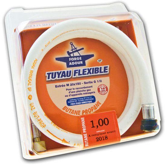 Forge Adour flexibele slang voor gas butaan / propaanrubber 1m