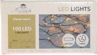 Anna's Collection Kerstverlichting LED Ivy - 100 leds - 750 cm - warm wit - lichtsnoer - dimmer