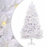 vidaXL - Kunstmatige - Hinged - Kerstboom - Wit - 300 - cm - PVC - en - Staal