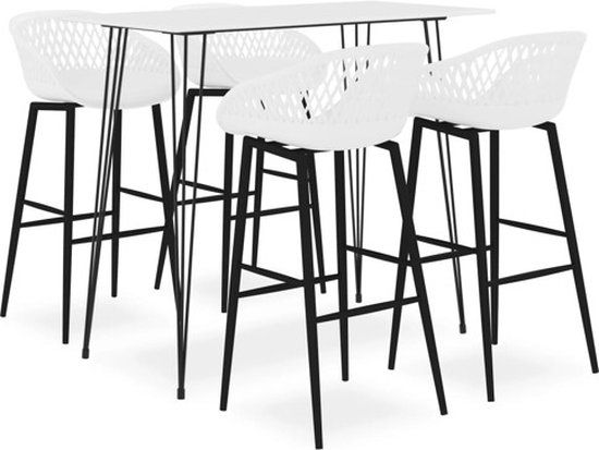 vidaXL 5-delige Barset wit