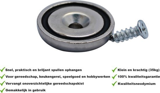 Magnetar Magnetische Gereedschapshouder - Extreem handig - Voor het ophangen van alle gereedschappen - Klein maar krachtig