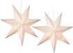 Lumineo Étoile de Noël décorative - 2x - blanc - 40 cm - à piles - 10 lampes LED - blanc chaud