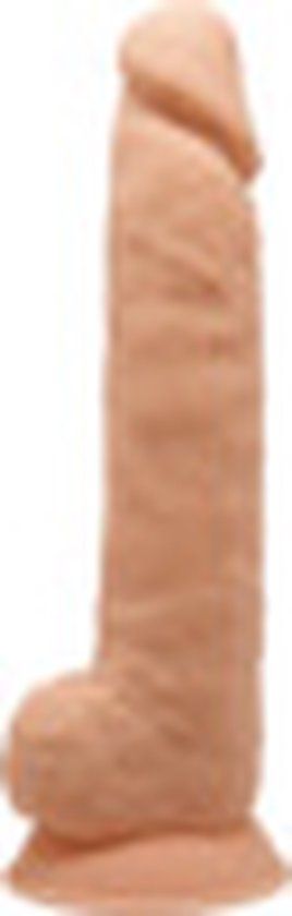 SILEXD - Beige Silicone Dildo with Balls - 26.6 cm