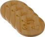 Merkloos Glasonderzetters - 4x - hout - rond - 10 cm