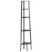 VidaXL Meuble d'angle à 5 étagères 45,5x31,5x180 cm noir