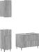vidaXL - 3-delig - set - badmeubel - ZWOLLE - Grijs - Sonoma - Bewerkt - hout