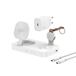 4smarts 540994 Qi2 Trident Draadloze Oplader voor Smartphone, Smartwatch, Hoofdtelefoon - Wit