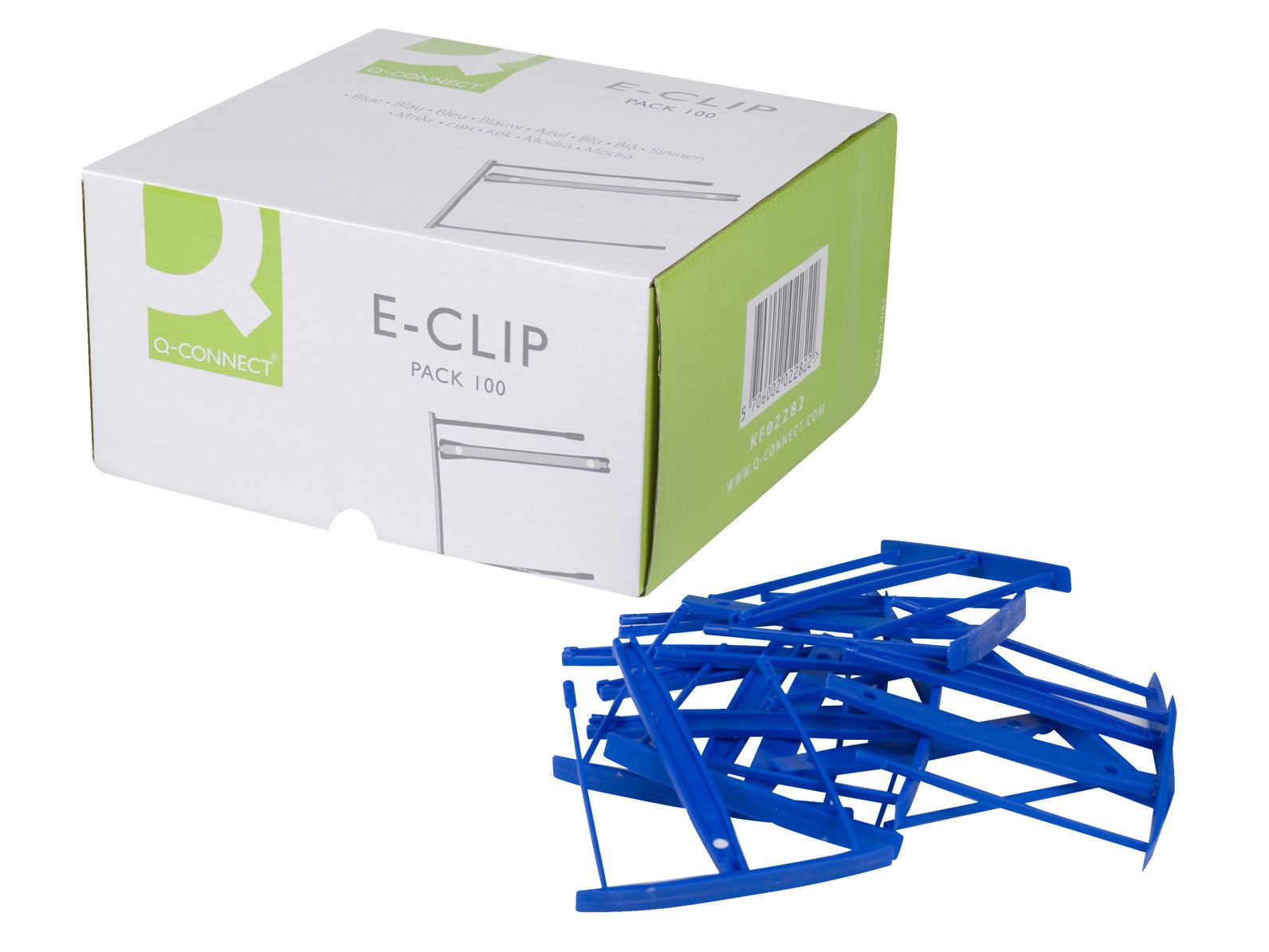 Q-CONNECT KF02282 papierklem - doos van 100 stuks, blauw