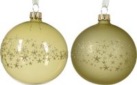 Decoris Kerstbal glas d8 cm pistache a2 kerst