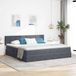 Maison Exclusive - lit escamotable à LED avec matelas, gris foncé, 200 x 200 cm, velours