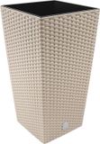 Prosperplast Bloempot Rato Square 33x33x61cm Taupe