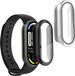 kwmobile 2x cover geschikt voor Xiaomi Mi Band 9 - Fitnesstracker cover van gehard glas en kunststof frame set zwart
