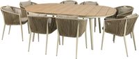 AXI Chay Tuinset met 8 stoelen Houtlook/beige