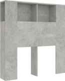 vidaXL Hoofdbordkast - 100x18,5x102,5 cm - Betongrijs